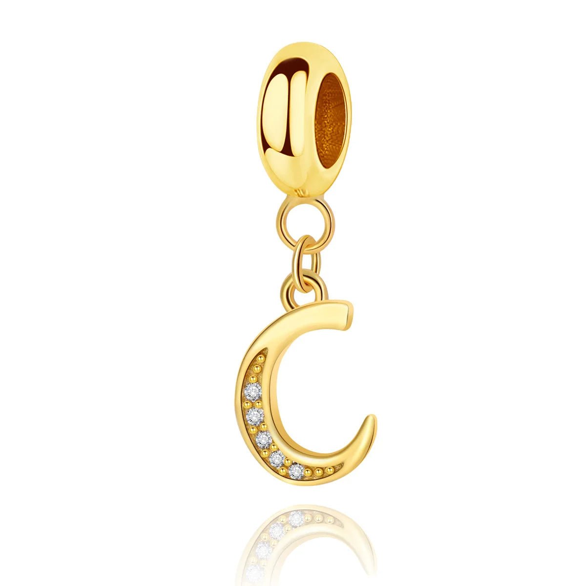 Amarante Jewelry Gold Initial Letter A~Z Alphabet Dangle Charms