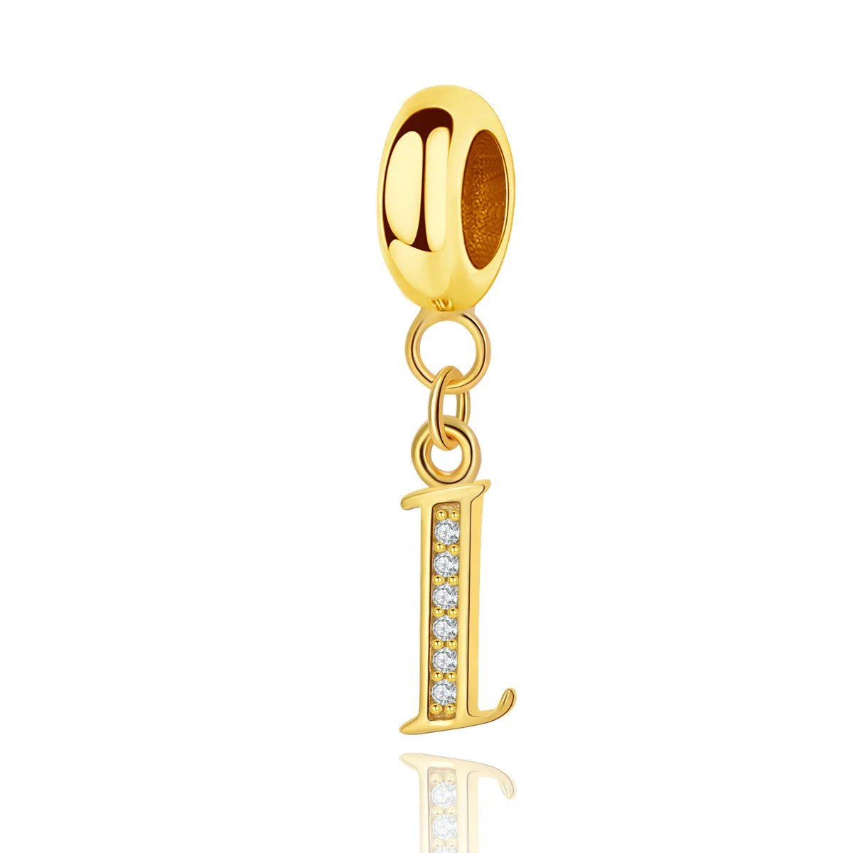 Amarante Jewelry Gold Initial Letter A~Z Alphabet Dangle Charms