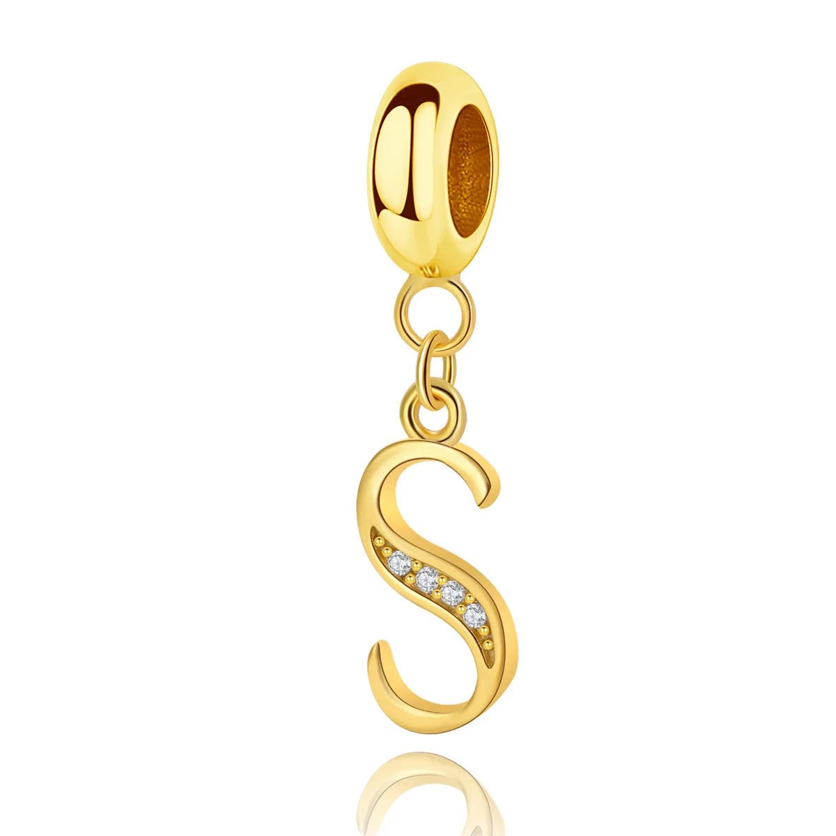 Amarante Jewelry Gold Initial Letter A~Z Alphabet Dangle Charms