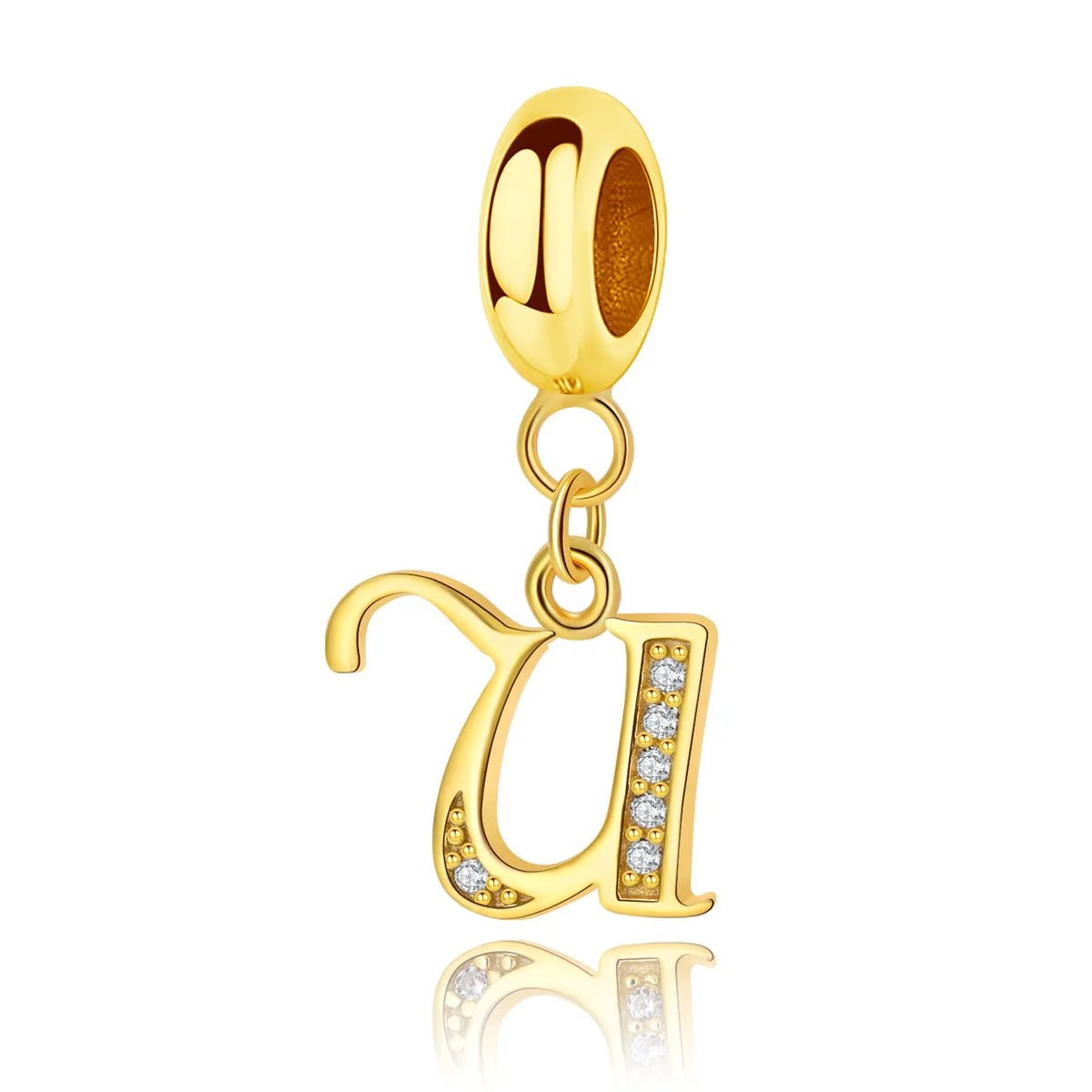 Amarante Jewelry Gold Initial Letter A~Z Alphabet Dangle Charms