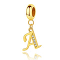 Amarante Jewelry Gold Initial Letter A~Z Alphabet Dangle Charms