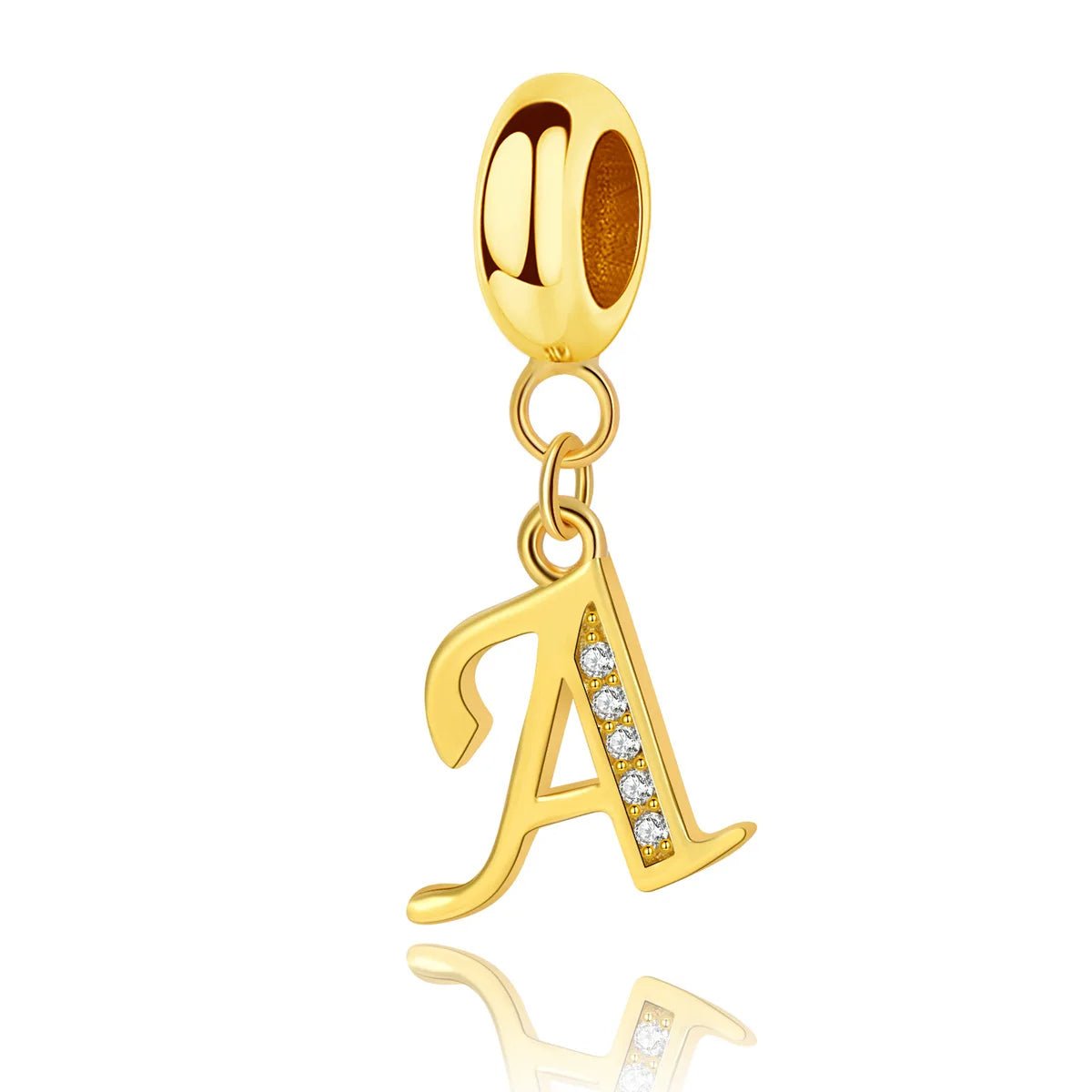 Amarante Jewelry Gold Initial Letter A~Z Alphabet Dangle Charms