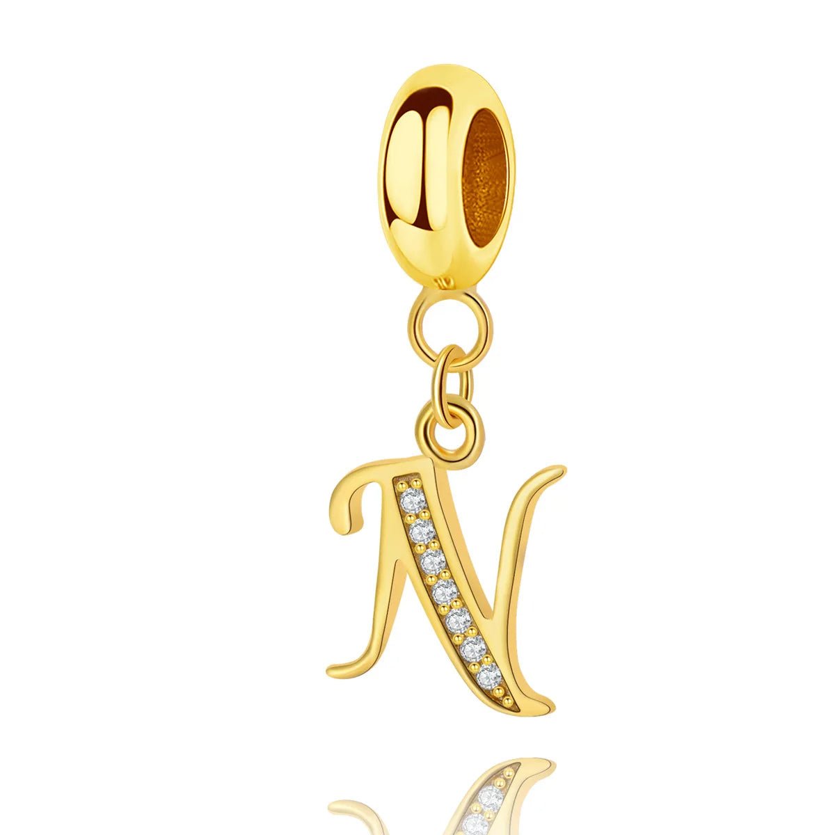 Amarante Jewelry Gold Initial Letter A~Z Alphabet Dangle Charms