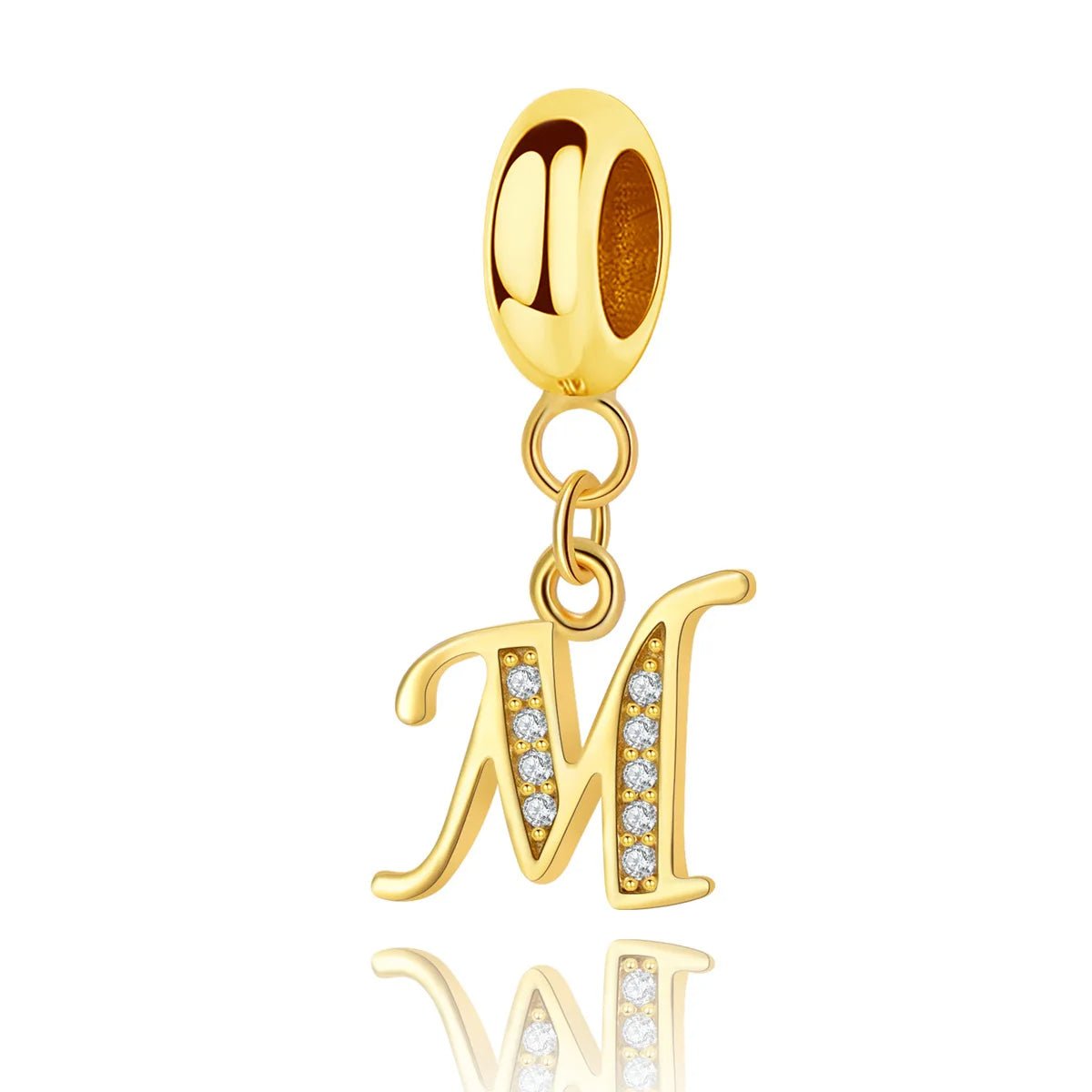 Amarante Jewelry Gold Initial Letter A~Z Alphabet Dangle Charms