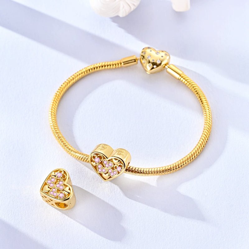 Amarante Jewelry Gold Lucky to Have You Heart Charm