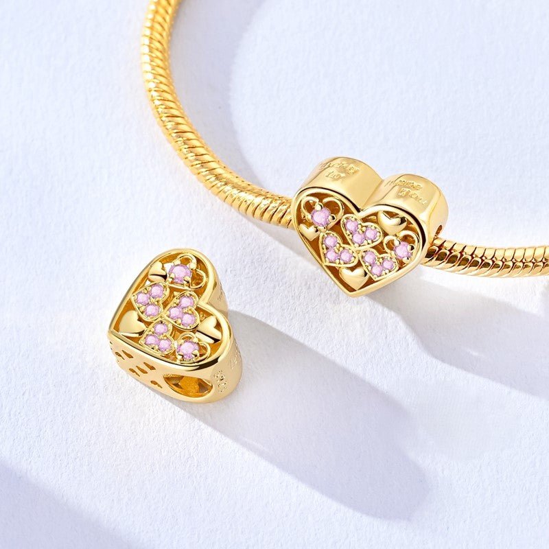 Amarante Jewelry Gold Lucky to Have You Heart Charm