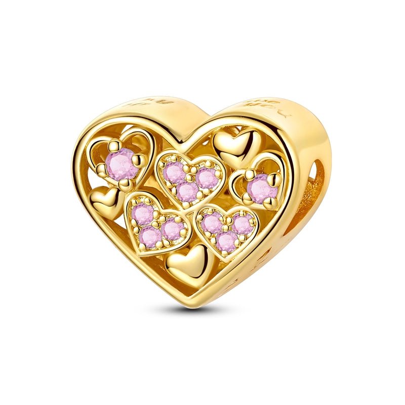 Amarante Jewelry Gold Lucky to Have You Heart Charm