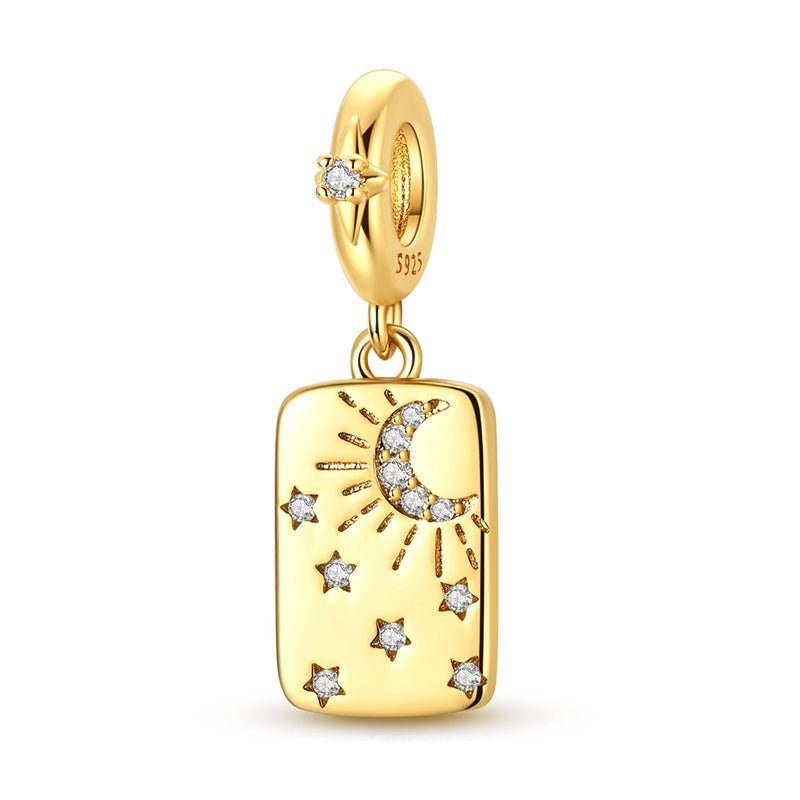 Amarante Jewelry Gold Moon & Stars “I Love You More” Dangle Charm