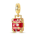 Amarante Jewelry Gold Red Suitcase Travel Charm