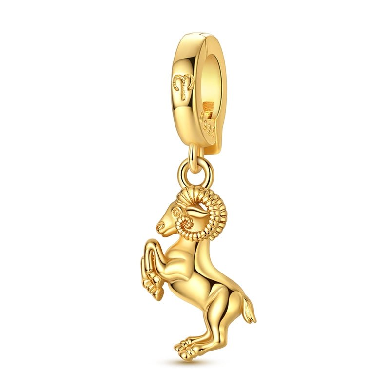 Amarante Jewelry Golden Astrology Signs Zodiac Constellation Dangle Charms