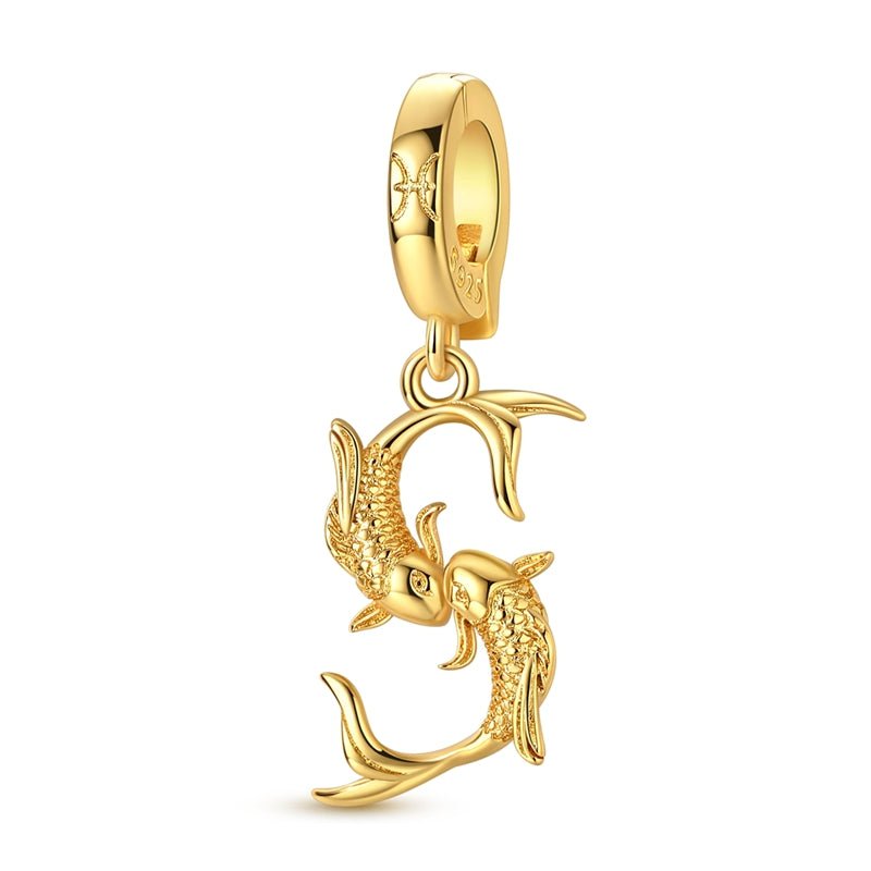 Amarante Jewelry Golden Astrology Signs Zodiac Constellation Dangle Charms