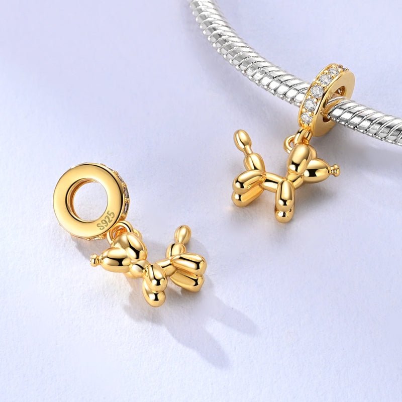 Amarante Jewelry Golden Balloon Dog Dangle Charm