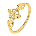 Amarante Jewelry Golden Celtic Heart Knot Ring