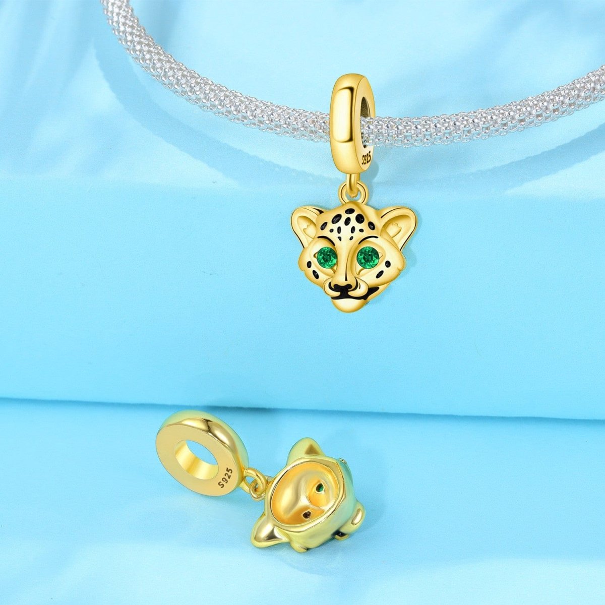 Amarante Jewelry Golden Cheetah Dangle Charm
