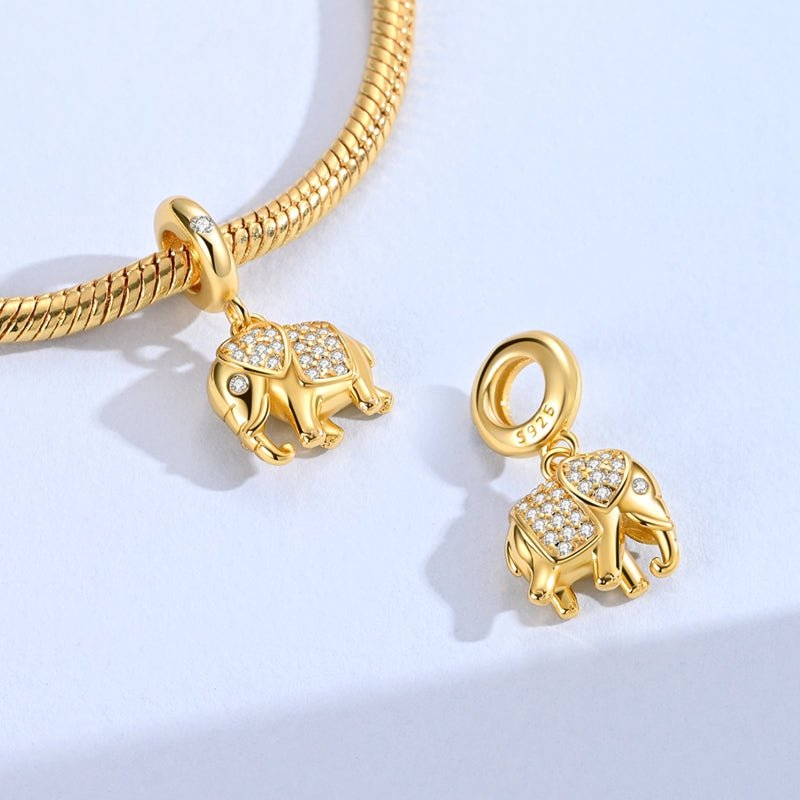 Amarante Jewelry Golden Elephant of Luck & Love Dangle Charm
