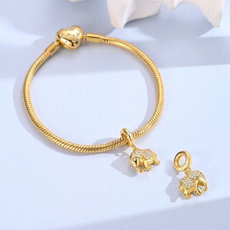 Amarante Jewelry Golden Elephant of Luck & Love Dangle Charm