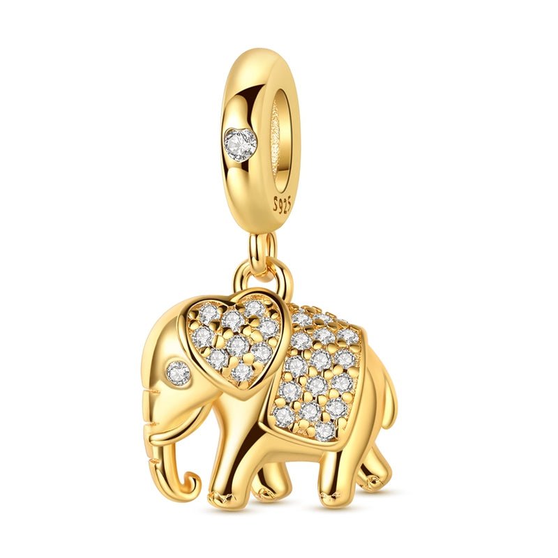 Amarante Jewelry Golden Elephant of Luck & Love Dangle Charm