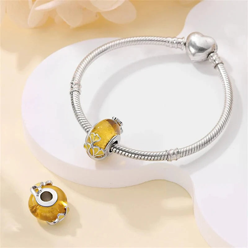 Amarante Jewelry Golden Ginkgo Leaf Charm