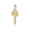 Amarante Jewelry Golden Heart Key Charm