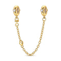 Amarante Jewelry Golden Heart Safety Chain Charm