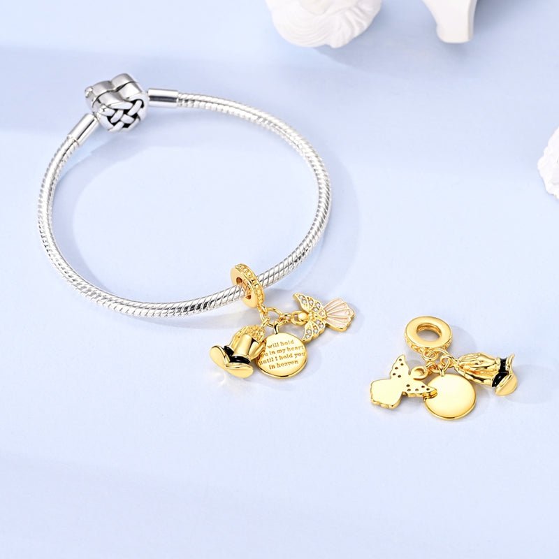 Amarante Jewelry Golden Hold You in My Heart Dangle Charm