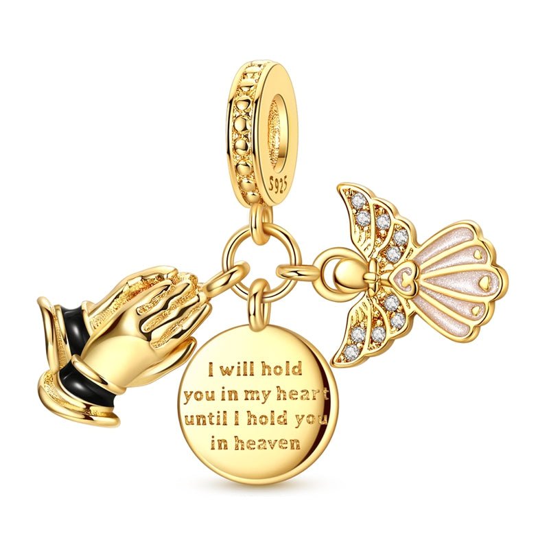 Amarante Jewelry Golden Hold You in My Heart Dangle Charm