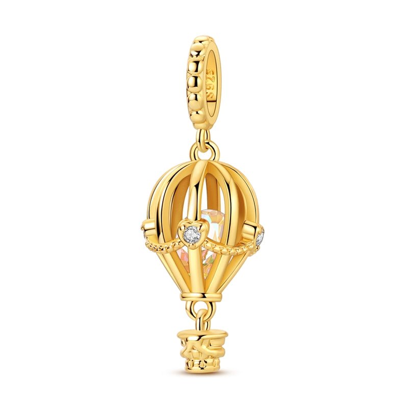 Amarante Jewelry Golden Hot Air Balloon Dangle Charm