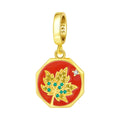 Amarante Jewelry Golden Maple Leaf Autumn Dangle Charm