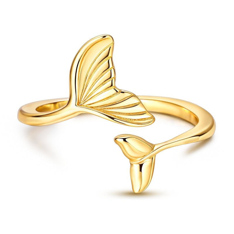 Amarante Jewelry Golden Mermaid Tail Adjustable Ring