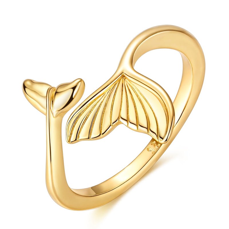 Amarante Jewelry Golden Mermaid Tail Adjustable Ring