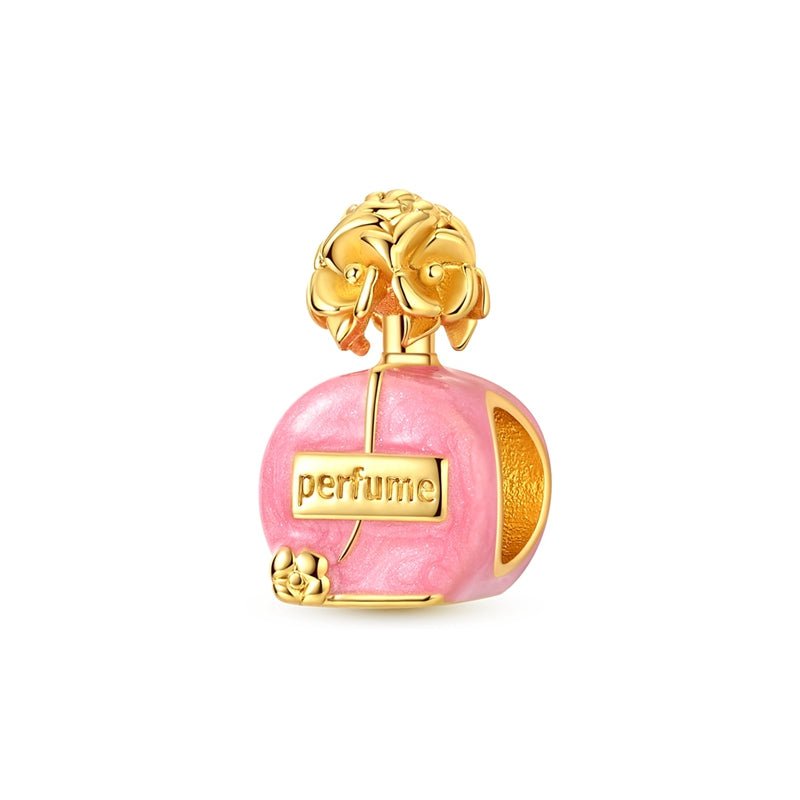 Amarante Jewelry Golden Pink Perfume Bottle Charm