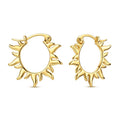 Amarante Jewelry Golden Radiant Sun Hoop Earrings