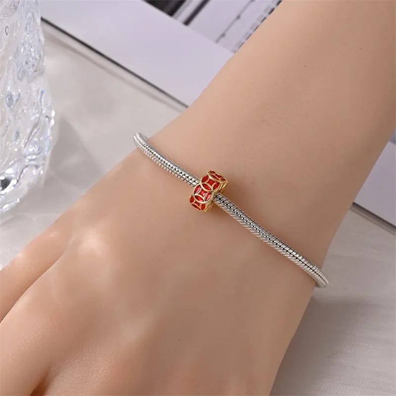 Amarante Jewelry Golden Red Lucky Lantern Charm