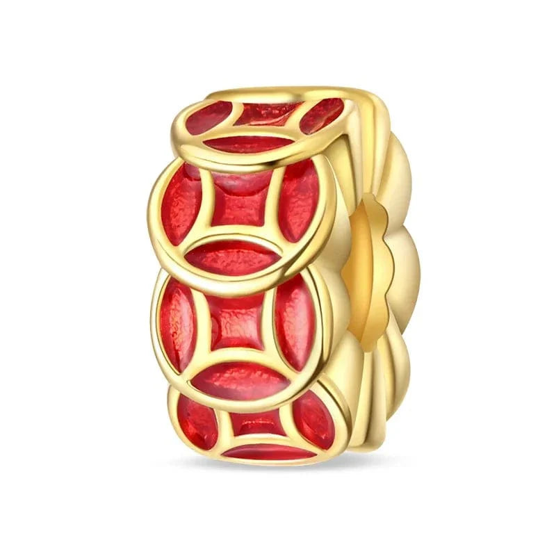 Amarante Jewelry Golden Red Lucky Lantern Charm