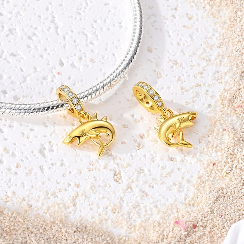 Amarante Jewelry Golden Shark Dangle Charm