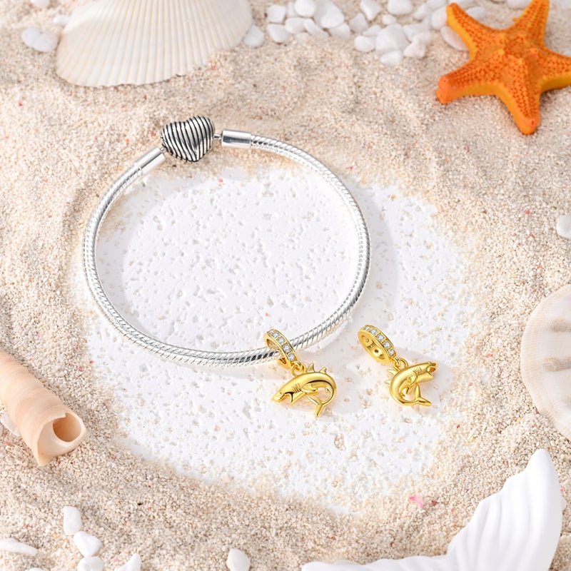 Amarante Jewelry Golden Shark Dangle Charm
