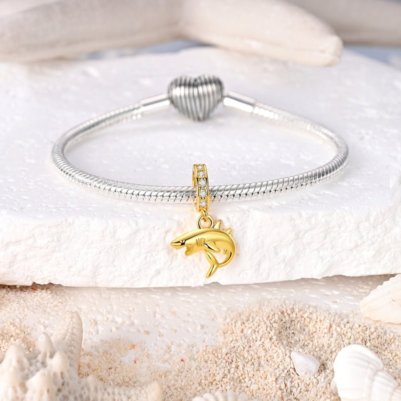 Amarante Jewelry Golden Shark Dangle Charm