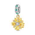 Amarante Jewelry Golden Sunflower Bloom Dangle Charm