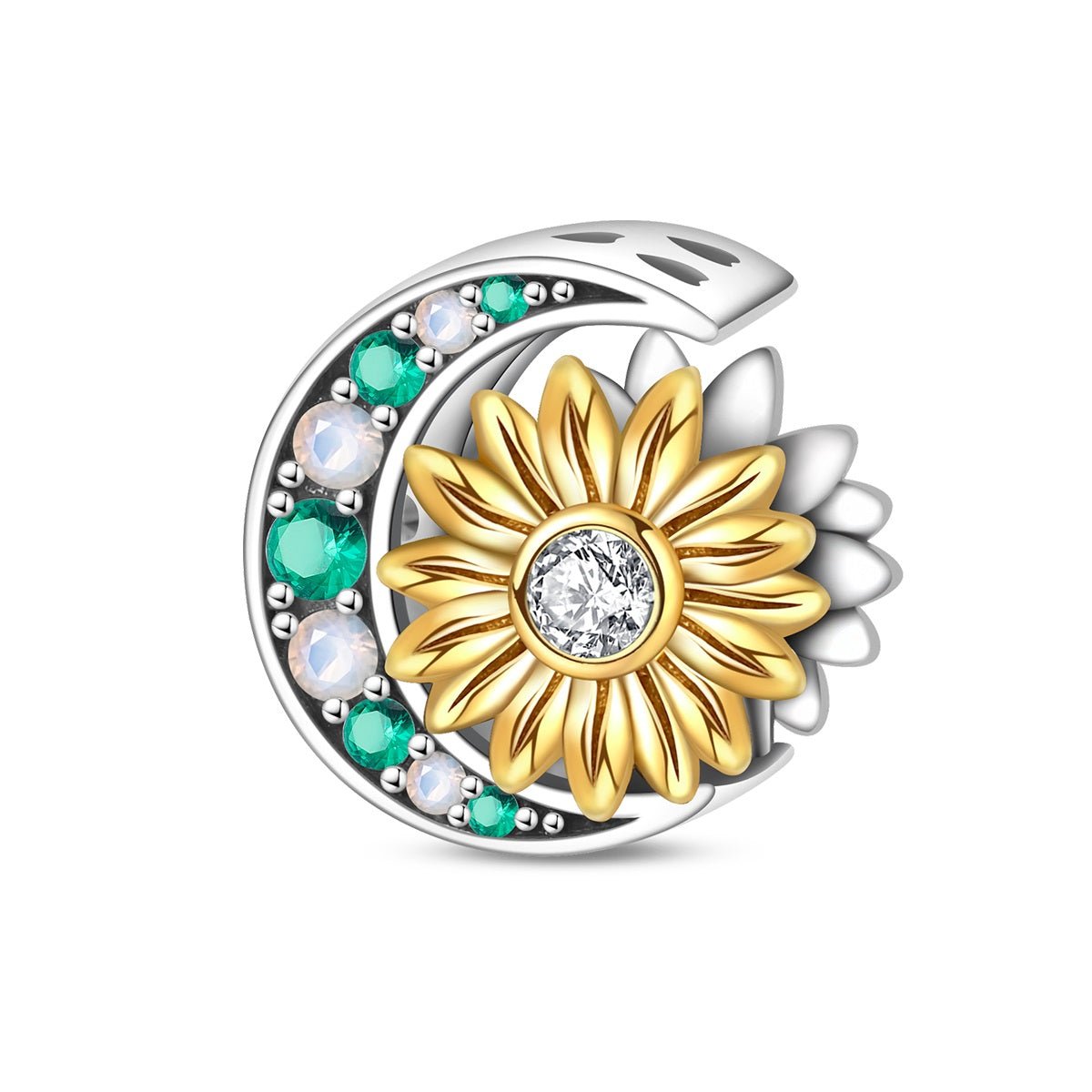 Amarante Jewelry Golden Sunflower & Crescent Moon Charm