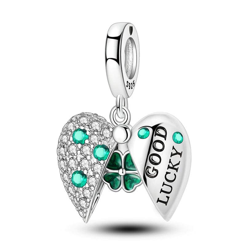 Amarante Jewelry Good Luck Four - Leaf Clover Heart Charm