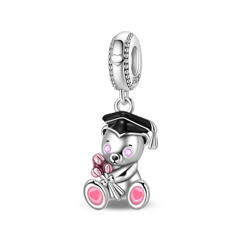 Amarante Jewelry Graduation Celebration Teddy Bear Dangle Charm