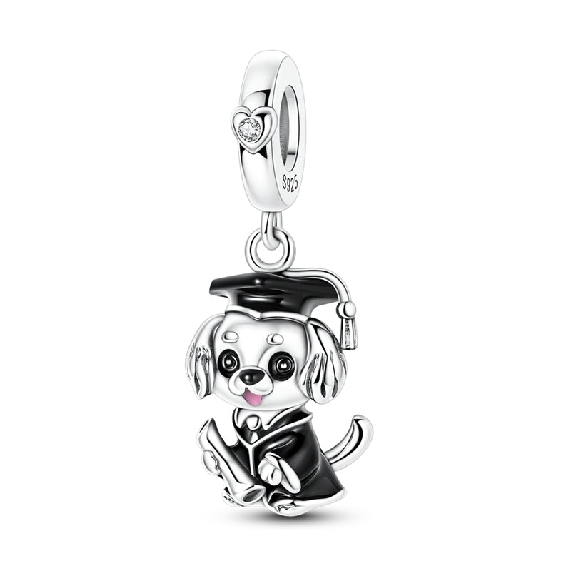 Amarante Jewelry Graduation Dog with Diploma Dangle Charm