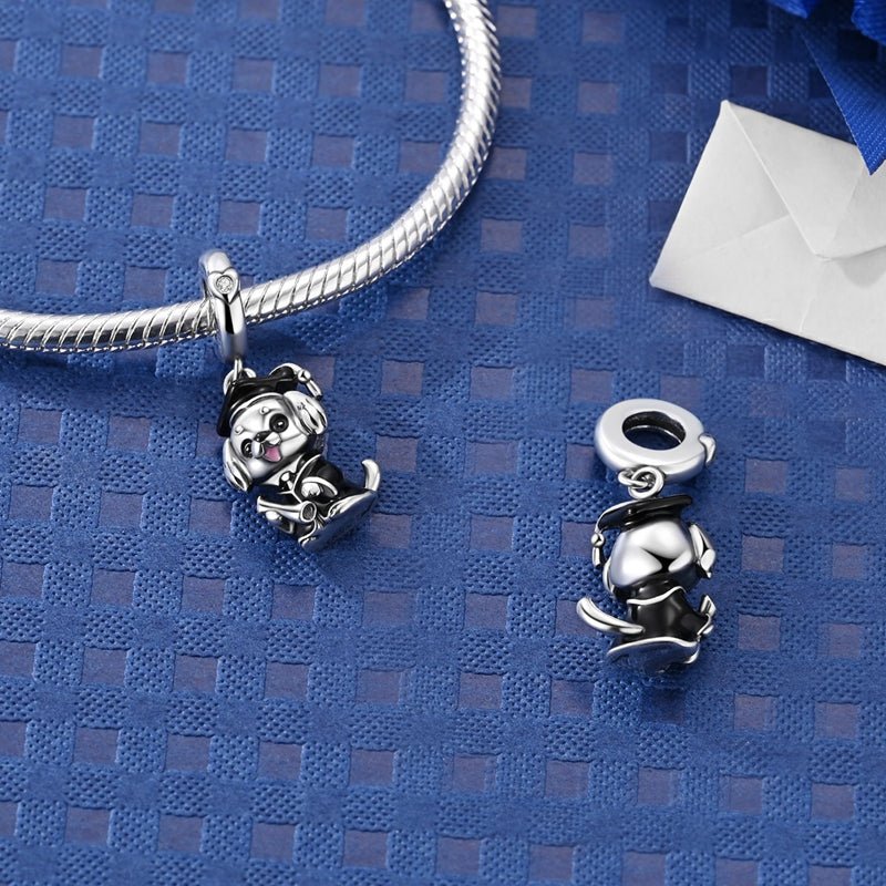 Amarante Jewelry Graduation Dog with Diploma Dangle Charm