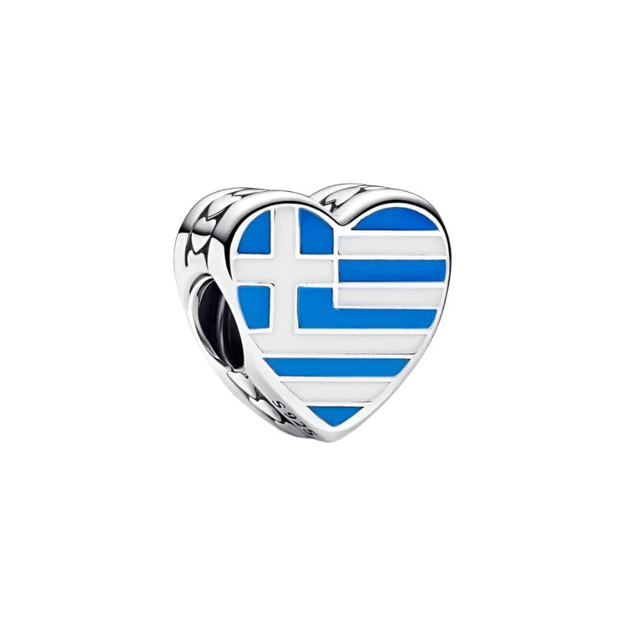 Amarante Jewelry Greece Flag Heart Charm