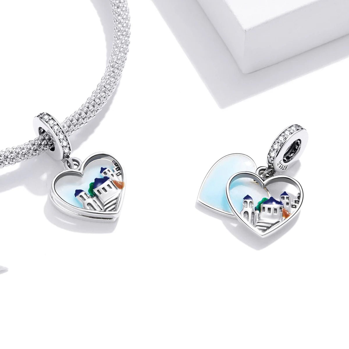Amarante Jewelry Greece Santorini Heart Dangle Charm