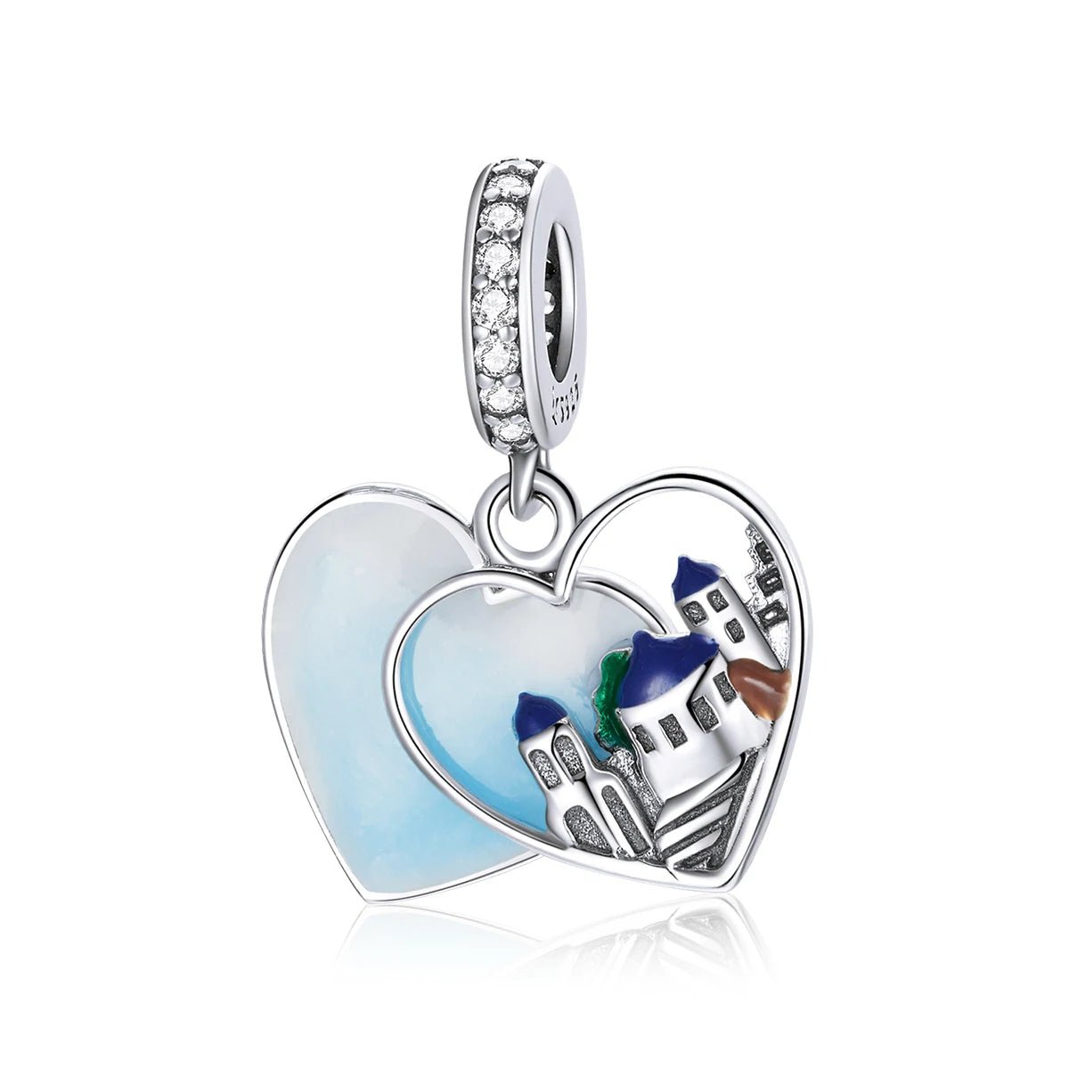 Amarante Jewelry Greece Santorini Heart Dangle Charm
