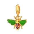 Amarante Jewelry Green & Gold Bee Dangle Charm