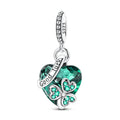 Amarante Jewelry Green Heart “Good Luck” Clover Dangle Charm