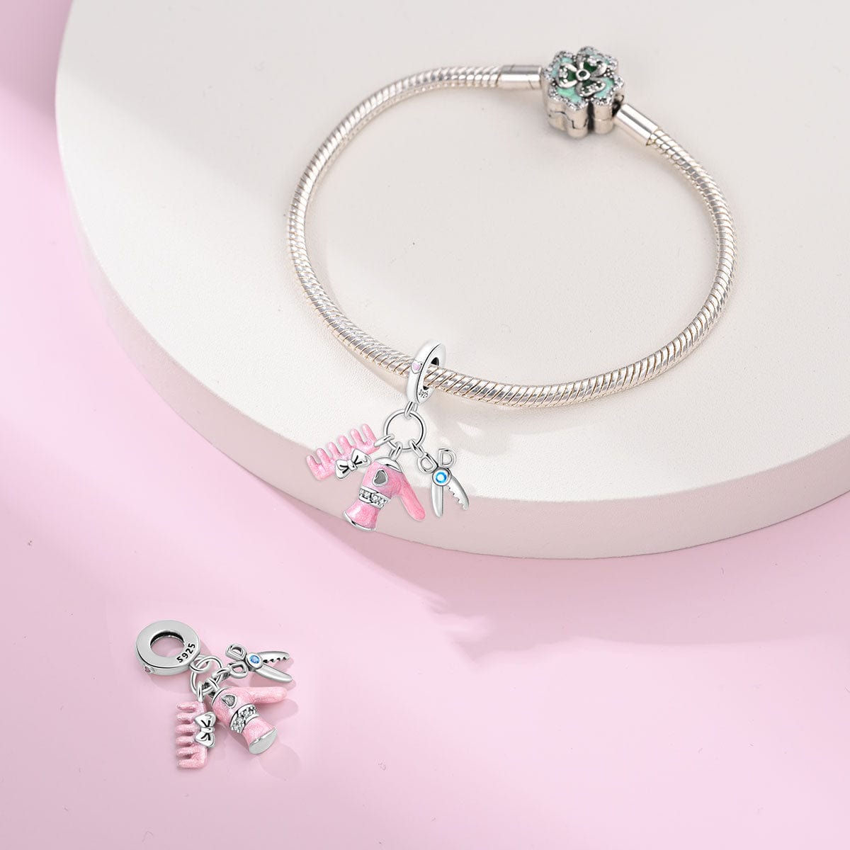 Amarante Jewelry Hairdryer, Comb & Scissors Trio Charm