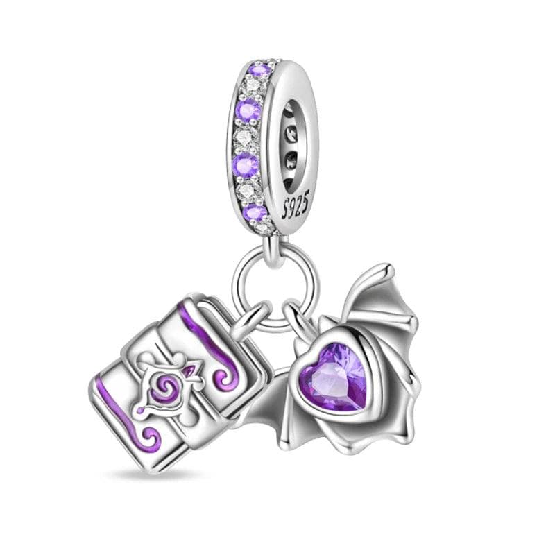 Amarante Jewelry Halloween Bat & Book Dangle Charm